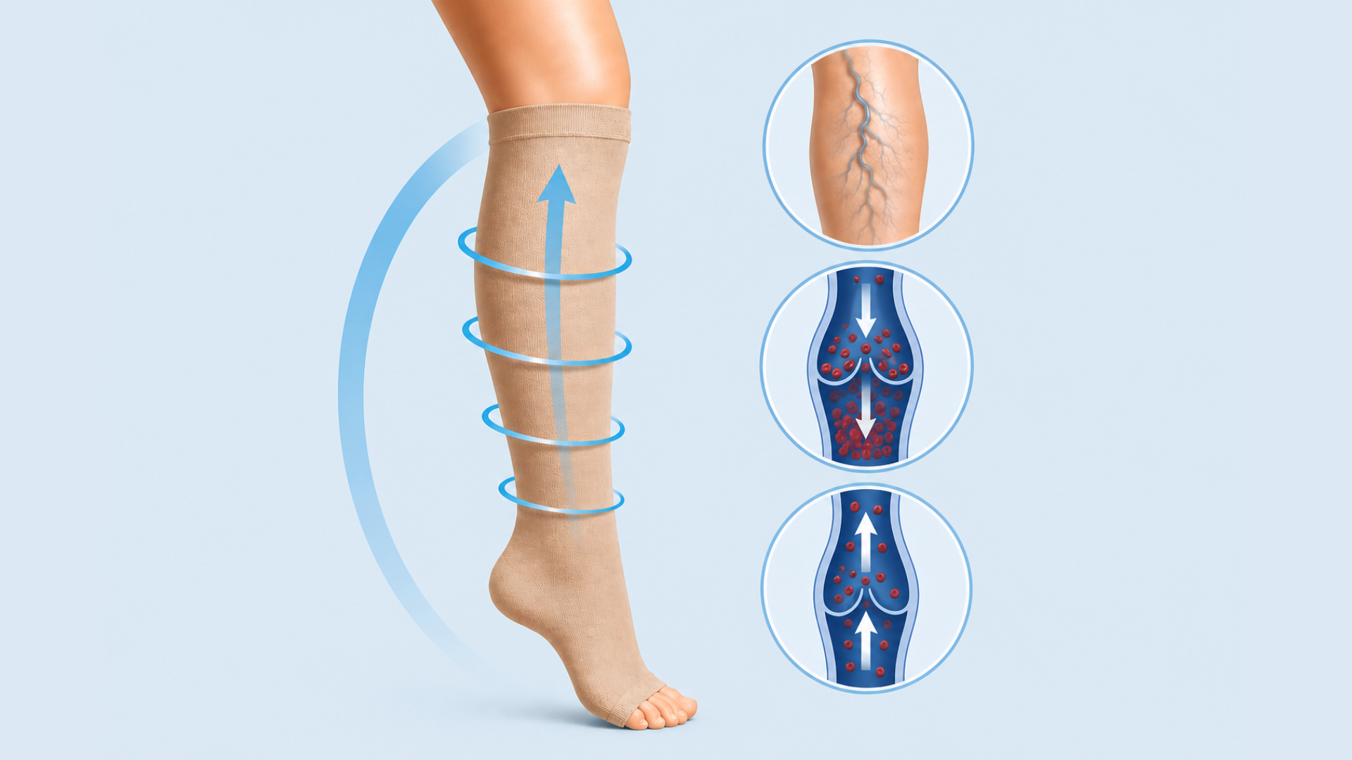 Compression stockings illustration